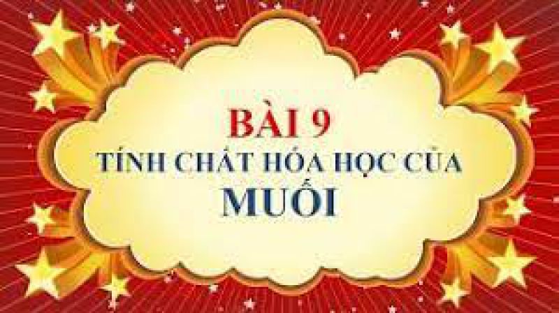 Bài 9: Tính chất hóa học của muối