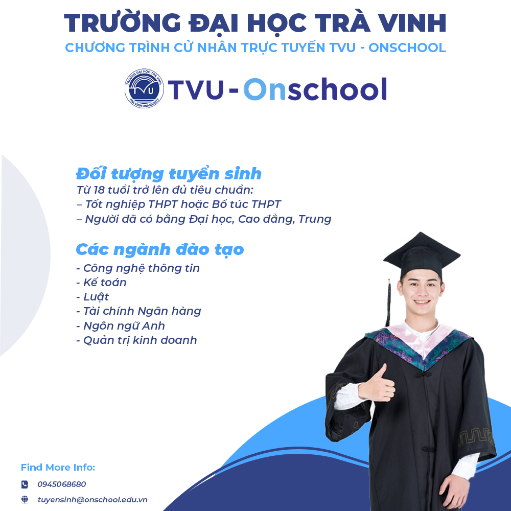 CHƯƠNG TRÌNH CỬ NHÂN TRỰC TUYẾN  TVU - ONSCHOOL