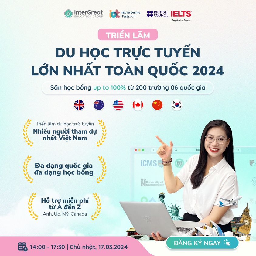 TRIỂN LÃM DU HỌC TRỰC TUYẾN LỚN NHẤT TOÀN QUỐC 2024