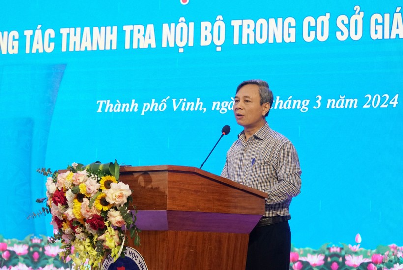 Nhiều đại diện các cơ sở giáo dục đại học phát biểu ý kiến cần có quy định rõ cơ cấu tổ chức, vị trí việc làm thanh tra nội bộ cũng như chính sách, chế độ đãi ngộ cho đội ngũ thanh tra. Ảnh: Hồ Lài