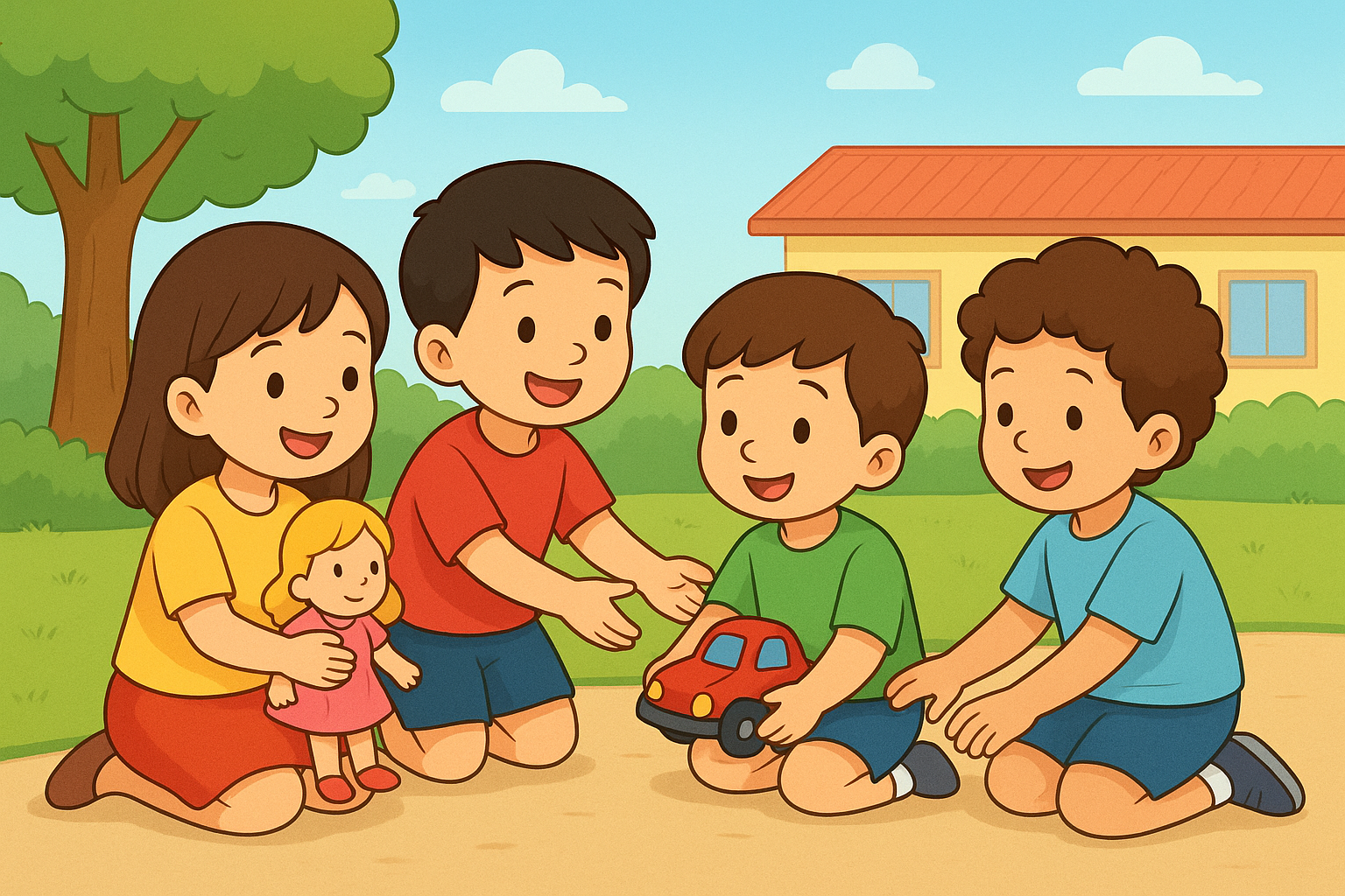 Biết chia sẻ, giúp đỡ bạn bè