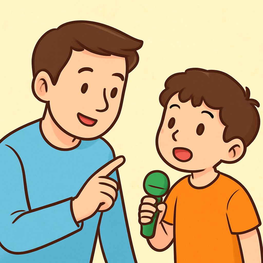 Nói rõ ràng, chậm rãi, nhìn vào người đối diện.