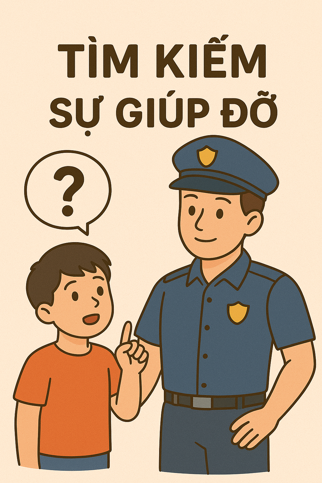 Tìm kiếm và nhờ cậy sự hỗ trợ từ người lớn/ cơ quan chức năng