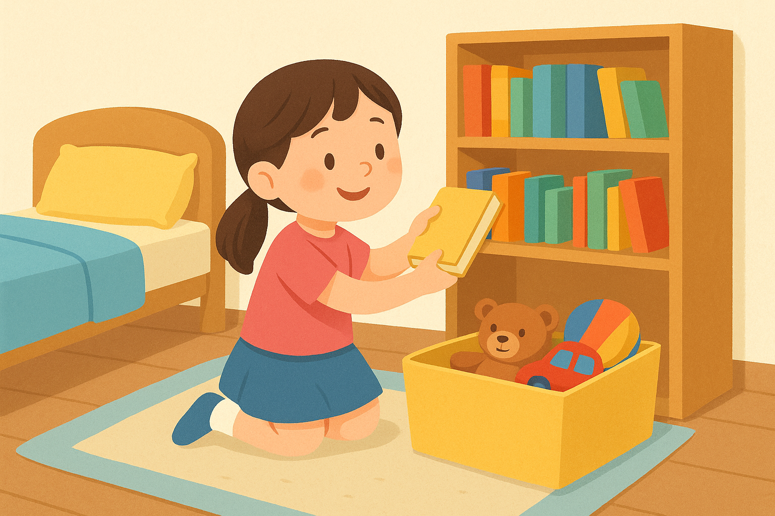 Tự dọn dẹp chỗ học, chỗ ngủ, đồ chơi