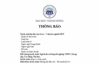 Đại học Thành Đông tuyển sinh hệ đào tạo từ xa - 7 chuyên ngành HOT - Học Online tại nhà