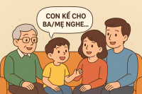 Nói chuyện với người thân trong gia đình