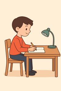 Ngồi học đúng tư thế