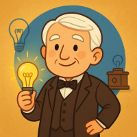Phát minh bóng đèn của Thomas Edison