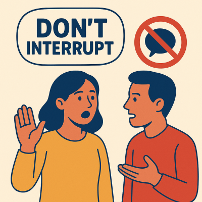 Không ngắt lời khi người khác đang nói