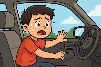 Khi bị mắc kẹt trong xe