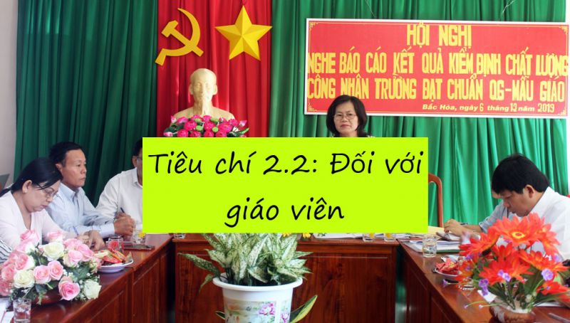 Tiêu chí 2.2: Đối với giáo viên