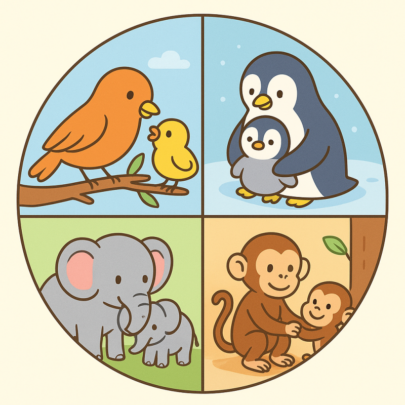 Cách động vật chăm sóc con non