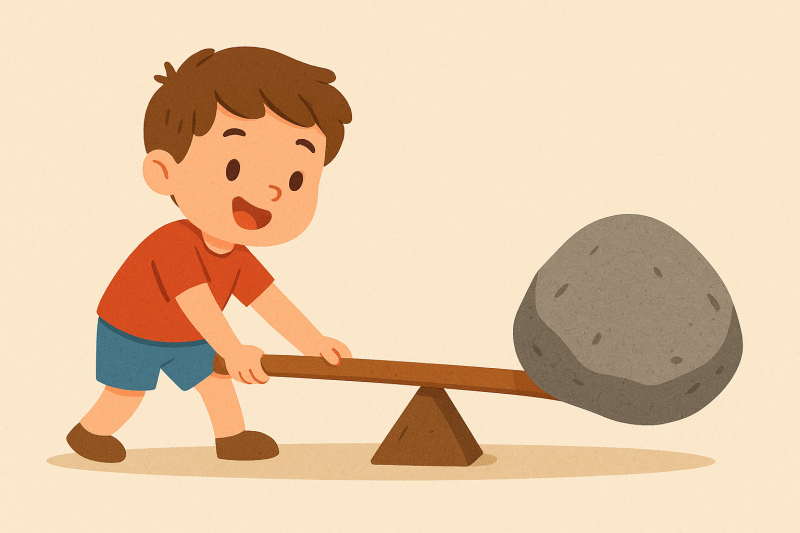 Đòn bẩy giúp nâng vật nặng