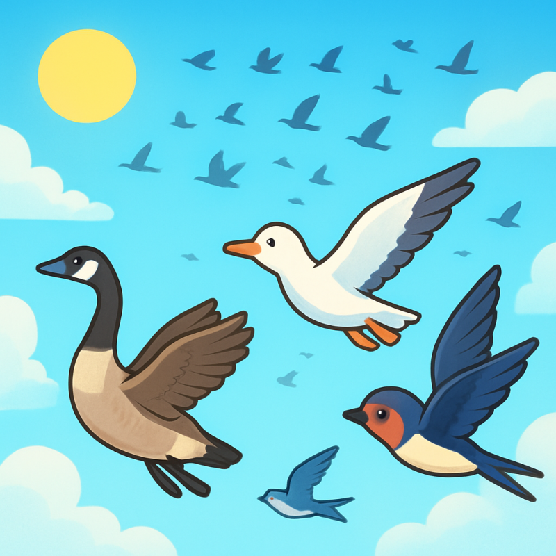 Một số loài chim có thể bay hàng ngàn km